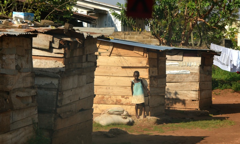 House and little girl