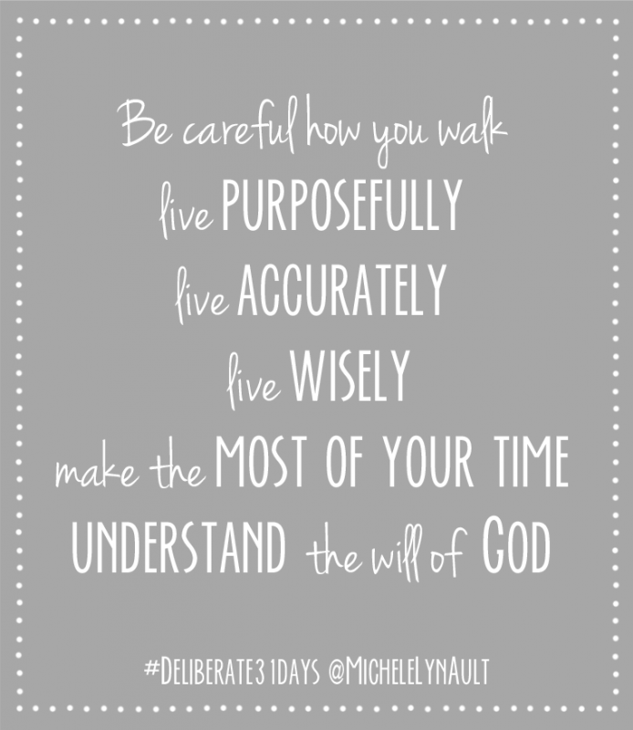 What is means to live deliberately. #deliberate31days