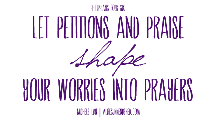 Shape Your Worries into Prayers… Printable