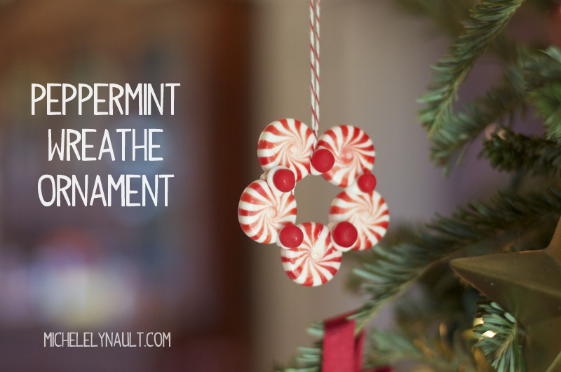 Peppermint Wreathe Ornament Tutorial