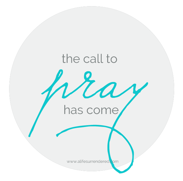 The call to pray has come.